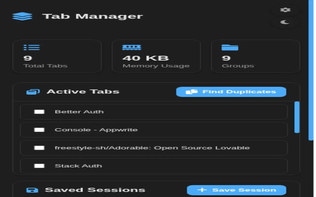 Tab Suspender & Manager (Extensie chrome) - Screenshot 1